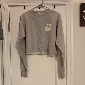 Gray Cropped Sweatshirt